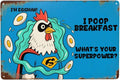 Funny Chicken Coop Accessories Funny Metal Signs Outdoor Chicken decor Farm Tin Signs Gifts For Lovers Men Women 8 * 12 Inch (Chicken Coop signs blue)