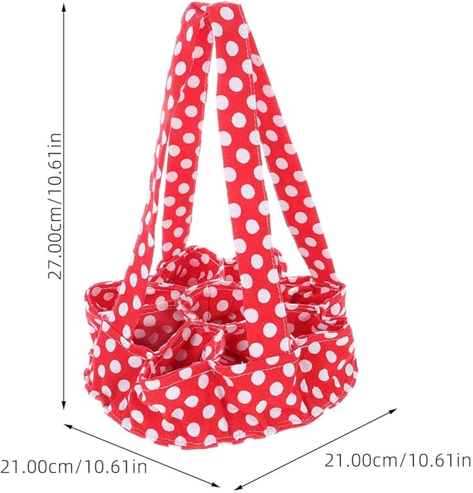 Artibetter Multi-pocket Fabric Chicken Egg Collecting Basket with 9 Pouches for Fresh Eggs Gathering for Farmhouse Home Garden and Poultry Use
