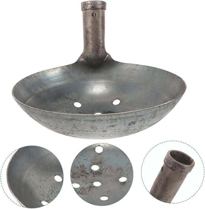 Heavy Duty Metal Sifting Scoop for Cleaning Sewage and Debris Durable Dung Sifting Ladle for Construction and Plumbing Professionals Versatile Tool for Clearing Drains and Wells
