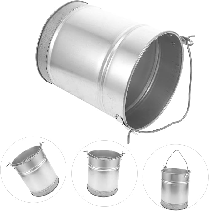 Alipis Multi-Function Heavy Duty Metal Bucket for Water Laundry and Farm Use Portable Water Container Convenient Handle for Cleaning Painting