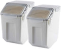 2-Pack 15L/4 Gallon Airtight Food Storage Containers with Locking Lids – Leakproof Dry Dog Food Rice Grain Bin for Kitchen Pantry Organization (507oz)
