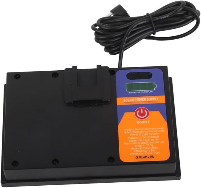 Pwshymi Automatic Chicken Coop Door, Solar Powered Chicken Door Opener with Timer LED Display for Duck Goose Poultry Safety (Black)