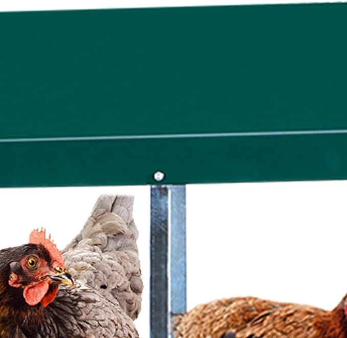 Chicken Nesting Boxes 10 Cells Metal Chicken Nesting Box - Heavy Duty Roll Away Design with Lid Cover & Swing Perch, Easy-Clean Egg Collection System for Chicken Coops - Orange