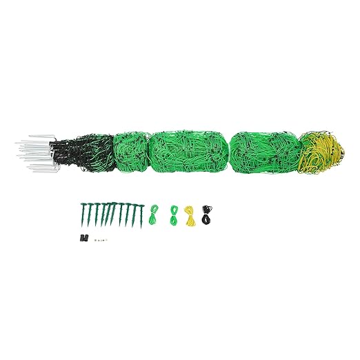 Electric Fence Netting, 19.7 * 49.6in Net Fencing Kit Portable Movable Livestock Nets Mesh for Sheep Goats Deer Hogs Dogs Lambs (10 Stakes)