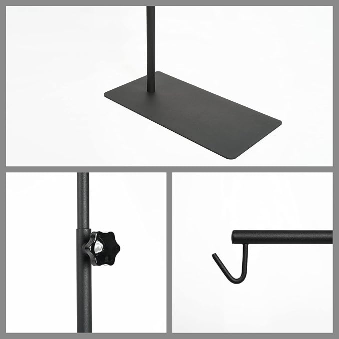 BETAZOOER Reptile Lamp Stand Adjustable 16-35 Inch Domes Heat Lamp Metal Bracket Floor Light Holder Support for Reptile Glass Terrarium Heating Light
