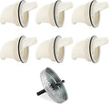 Chicken Feeder No Waste, 6 Ports Automatic Chicken Feeders with Hole Saw, Separate Feeding for Chickens, Poultry Pro Feeder Suitable for Buckets, Bins, Boxes, and Tanks