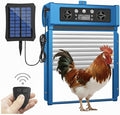 Solar Poultry Door Kit - Auto Anti-Pinch Chicken Coop Gate with Remote & Timer - Waterproof Predator Guard with Dual Power Backup System