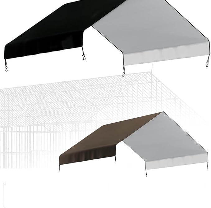 Chicken Coop Cover, Sturdy Chicken Cage Cover, Duck Coop Tarp Cloth Canopy for Farm Outdoor Patio, Coffee