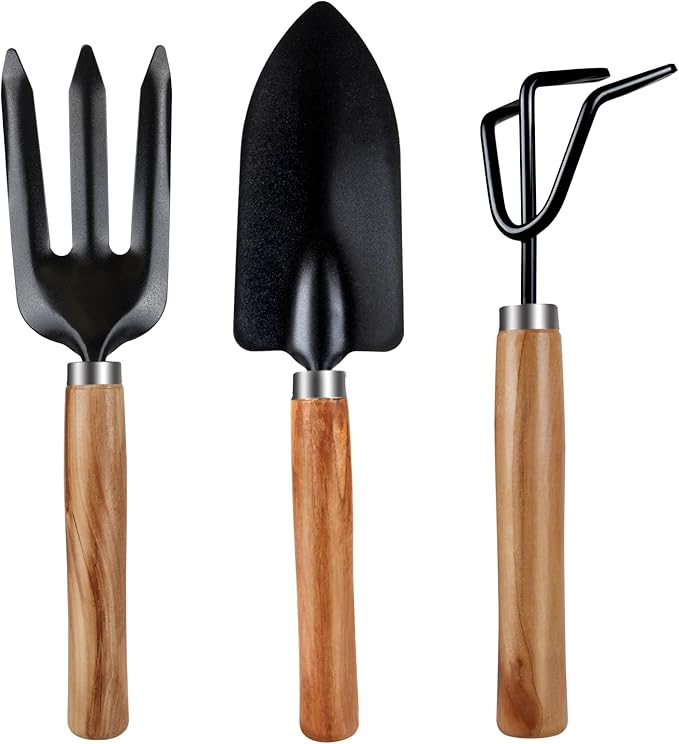 Rukinovi 3Pcs Garden Tools,Lightweight Duty Gardening Tools,Gardending Hand Tools Kit for Succulents,Home Plants,Garden Potted Plants Etc Indoor Plant Accessories-Gardening Tool Set