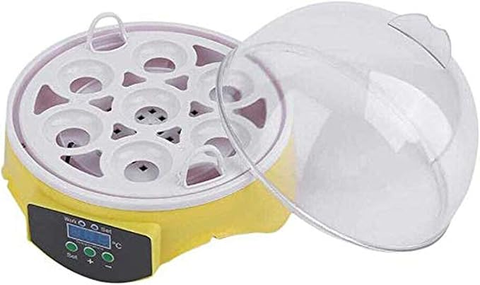 Egg Incubator, Semiautomatic Egg Incubators, 7 Eggs Hatcher Digital Egg Incubator Automatic Turning, Automatic Temperature Control Egg Incubator Hatcher Machine