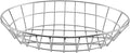 G.E.T. 4-84418 12" x 8.5" Oval Basket, 2" Clipper Mill, Stainless Steel