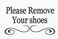Wall Decor Please Remove Your Shoes White Metal Sign,vintage Take Off Shoes Sign For Entryway Doorway Home Park Entrance 8 X 12 Inch