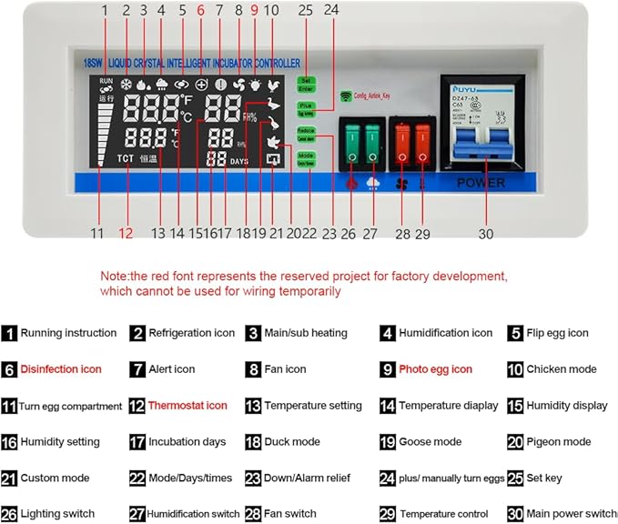 XM-18SW New Version Intelligent Incubator Controller WiFi Remote Intelligent Temperature and Humidity App System Egg Incubator