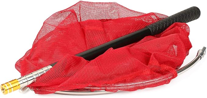 RESTCLOUD Bait Net and Fishing Landing Net with Telescoping Pole Handle Extends to 59 inches