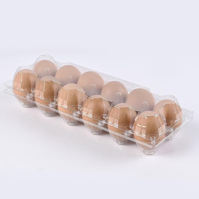 120 pc clear plastic Egg Cartons Cheap Bulk, 12grid Reusable Eggs Carton Bulk, clear plastic egg cartons,Egg cartons cheap bulk Perfect for Family, Farm, Markets, Display(2 * 6)