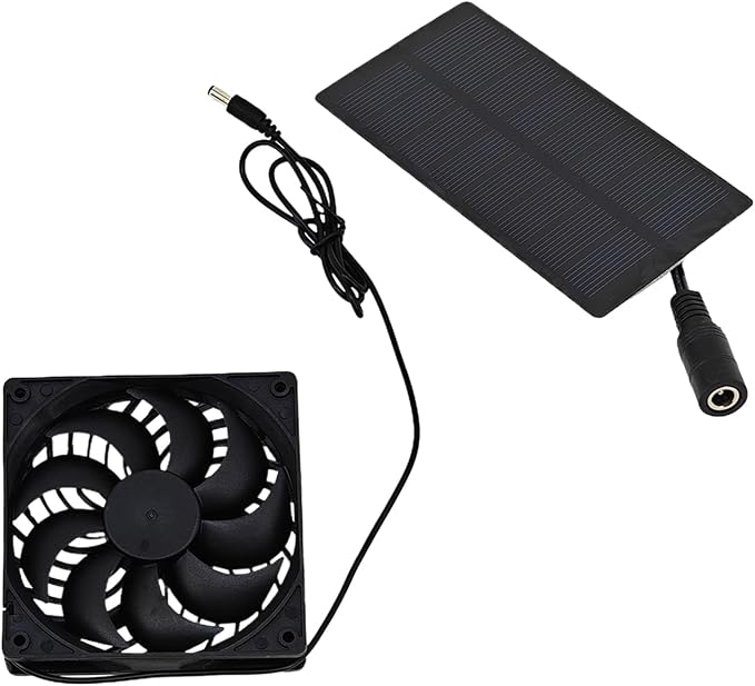 Solar Exhaust Fan,0.8w 4v Energy-Saving Ventilation | Solar Greenhouse Fan Outdoor Gear - for Outdoor Camping Fishing Barbecue Tent Greenhouse Chicken Coop