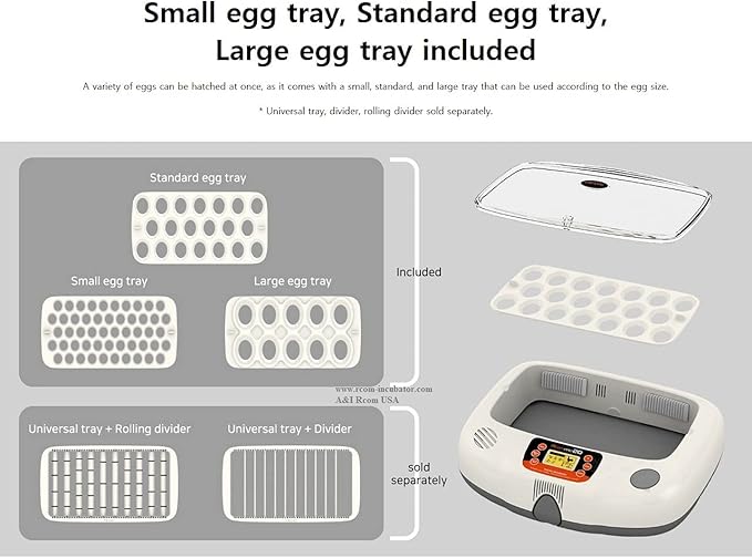 A&I Brooders and Incubators R-Com Pro 20 PX20 Fully Automatic Digital Egg Incubator Warranty You Local USA Distributer