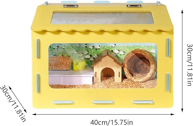 Chick Brooder Kit, 19.69x13.78 Inch Portable Observation Box, Breathable Quail Habitat with Clear Window for Indoor Raising, Hatching, Farm, Hobby