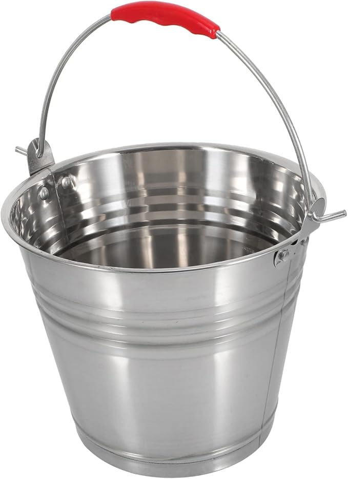 Farmhouse Style Trash Can Large Milk Storage Bucket Sturdy Water Storage Pail Handle Ice Bucket Lid