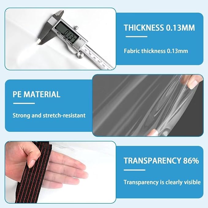 Clear Tarps with Grommets 4x6ft -2Piece,Heavy Duty Waterproof Tarp Cover,Transparent PVC Vinyl Tarpaulin for Outdoor,Plant,Garden,Chicken Coop,Patio,cat Litter