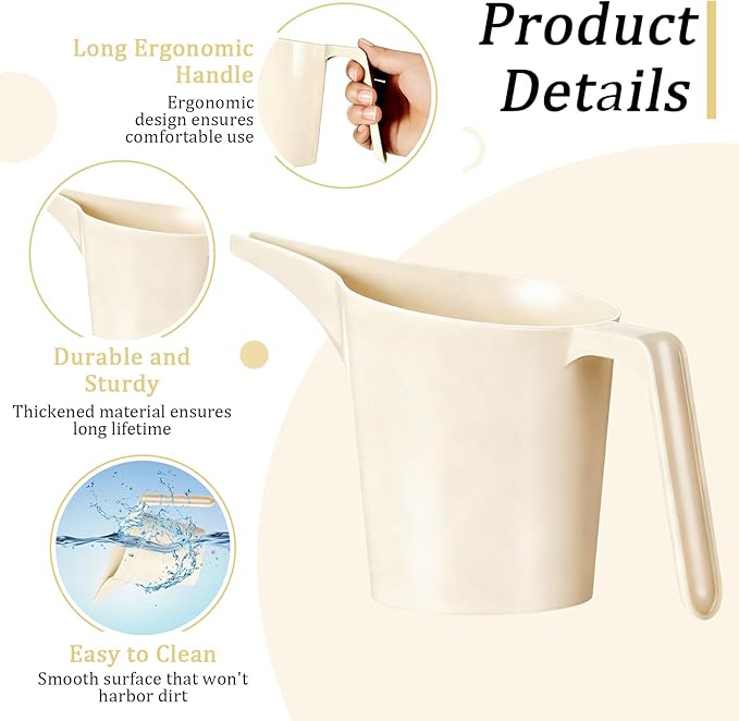 2 Pcs Bird Seed Scoop, Pet Food Bird Seed Scoop Large Capacity Suitable Narrow Spout Suitable for Tube Feeders for Filling Avian Birds Feeders Small Animal Food (Beige)