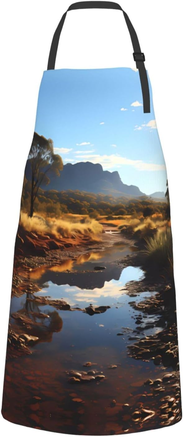 Dogs and Roses Heavy Duty Waterproof Apron with Pockets for AdultsResistant Grilling, Gardening, Painting