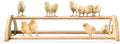 TonGass 16" Extra Long Chicken Perch - Freestanding Roosting Bar for Baby Chicks with Built-in Mirrors for Entertainment - Durable Polished Bamboo Roosting Bar - 15 3/4 x 6 5/8 x 3 1/2"