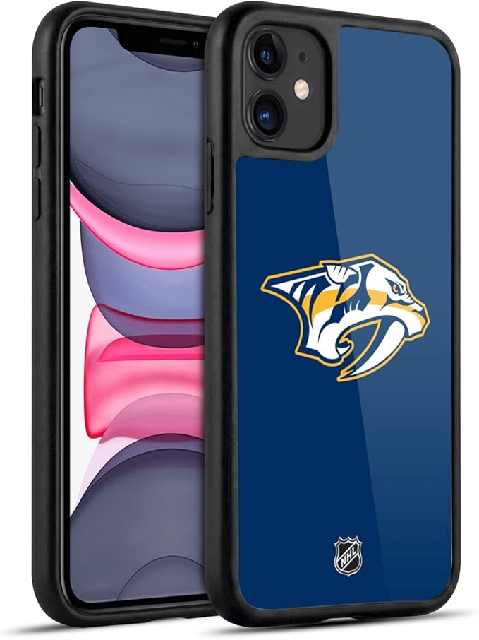 Head Case Designs Officially Licensed NHL Plain Nashville Predators Gel Armor Case [Military Grade Drop Protection] Compatible with Apple iPhone 11
