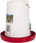FARM-TUFF Hanging Poultry Feeder, 25lb Capacity - Extra-Large BPA-Free Plastic Chicken Feeder with Adjustable Feed Flow - Semi-Opaque Gravity-Fed Design for Large Flocks, Ducks & Turkeys