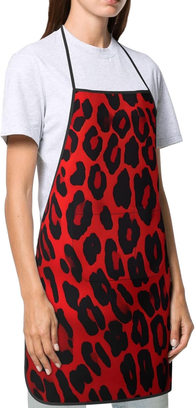 Kitchen Aprons for Men Women Waterproof Apron with 2 Pockets Tropical plants and parrots Apron Adjustable Bib Aprons