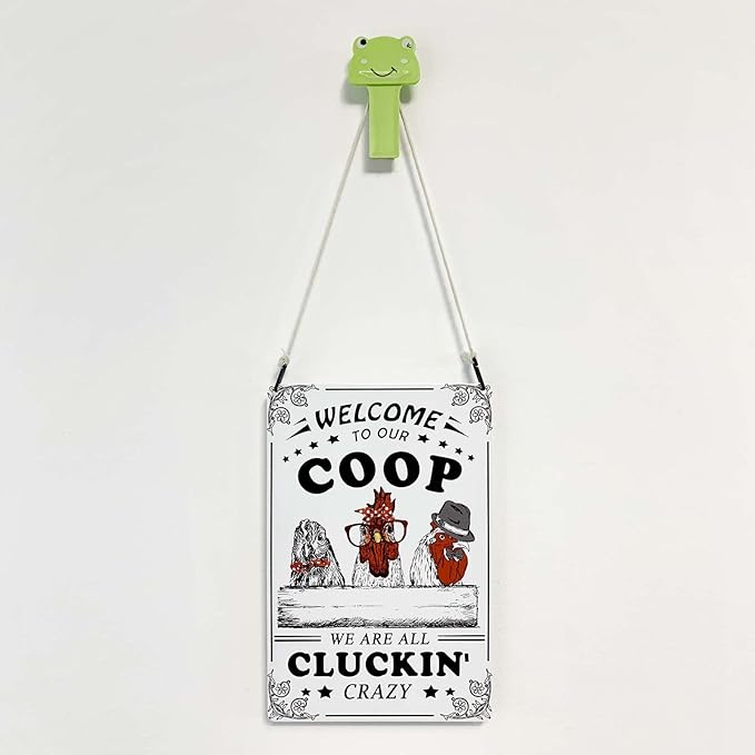 Bestylez Welcome To Our Coop Funny Chicken Sign Chicken Coop Sign Chicken Decor 12" * 8" (215)