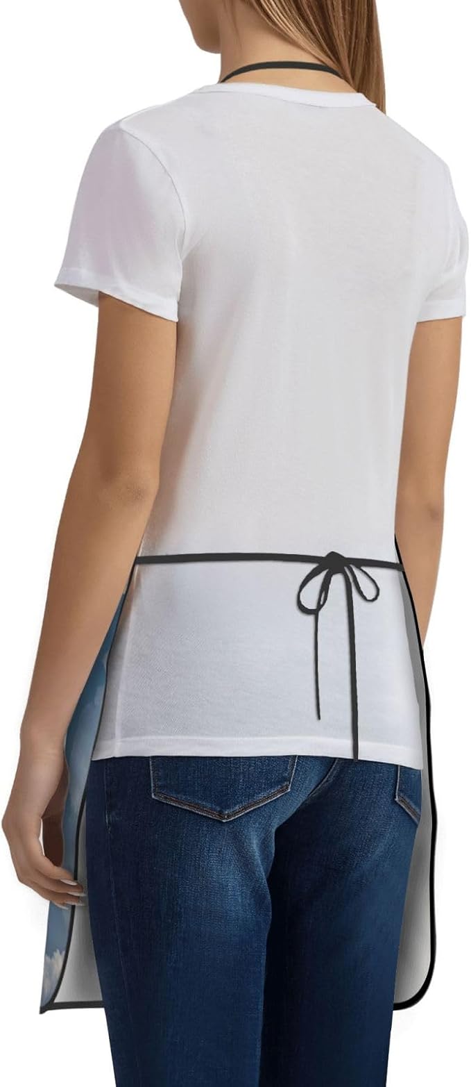 Waterproof Apron Adjustable Bib for Women Men Tractor farm Cooking Aprons Chef Bibs with 2 Pocket