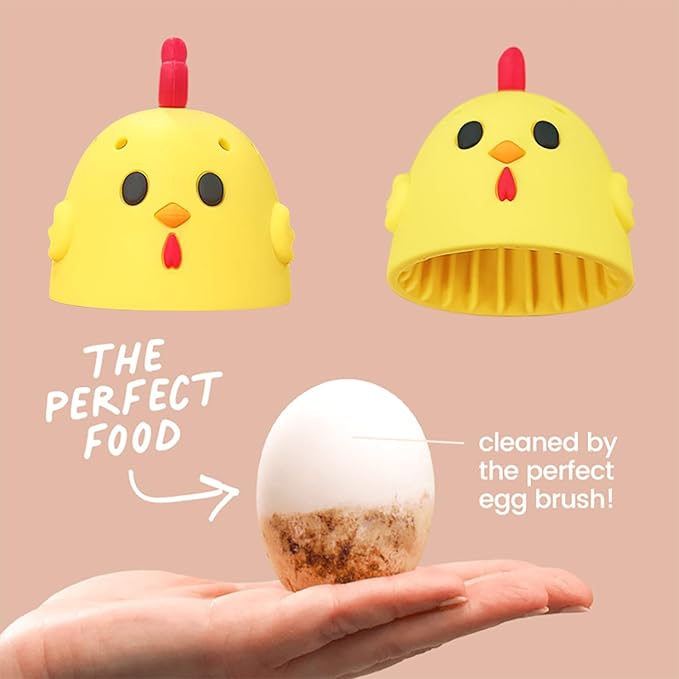 Fresh Egg Washer Fresh Egg Silicone Egg Washer Fresh Egg Reusable Egg Washer Multifunctional Vegetable/Egg Brush Simple and Convenient Easy to Clean (Black)