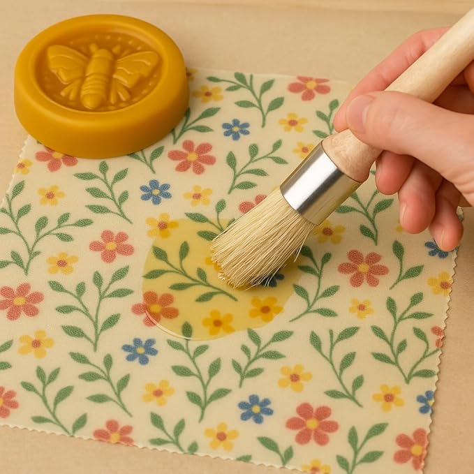 Beeswax Wraps for Food - Crafting Bar – Ready-to-Use Blend with Beeswax, Pine Rosin & Jojoba Oil – DIY Wrap Making Block for Reusable, Eco-Friendly Food Storage Refresher Bar (2 Bars)