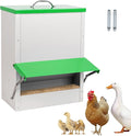 25 Lbs Automatic Chicken Feeder No Waste for Coop, Automatic Large Outdoor Duck Feeder and Poultry Feeder Rainproof Preventing Small Animals Suitable for Chickens Ducks Turkeys