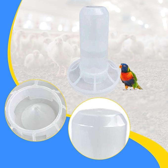 Automatic Chicken Feeder,Birds Dispenser No Waste Hen Supplies with Ports Feeder Bucket for Ducks Turkeys Lawn Quails, for 350ml Water