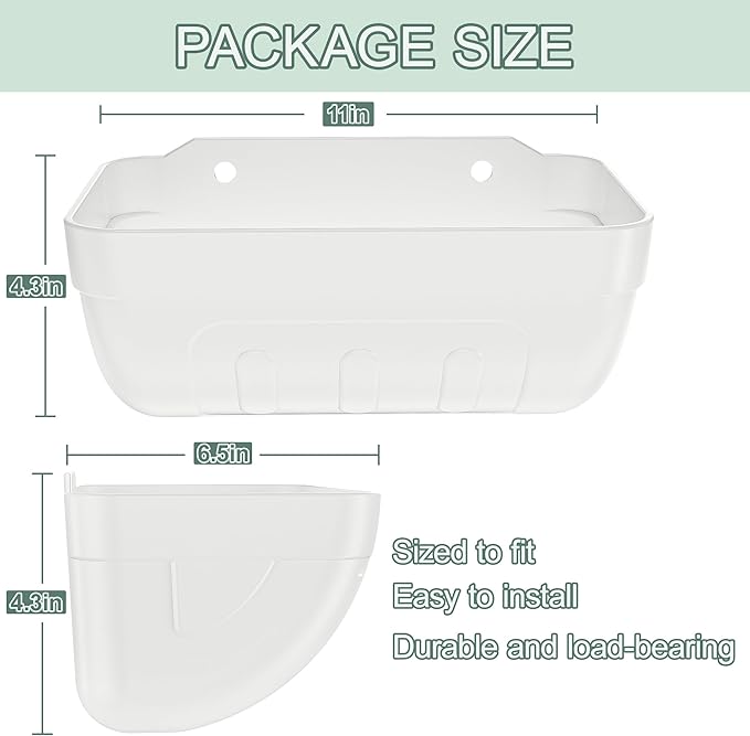 Goat Feeders Hanging, Chicken Waterer Feeder Trough for Poultry Livestock (6 * 3.5 Quart White)