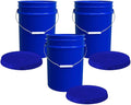 ePackageSupply 5 Gallon Bucket with Airtight Lid | Made in USA | Food Grade | Heavy-Duty Premium HPDE Plastic | Durable 90 Mil All Purpose Pail | Easy Stack and Store | BPA Free | 3 Count