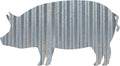 Rustic 3D Corrugated Metal Animal Signs (Pig, 24 Inch)