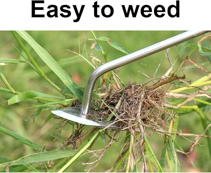 Manual Weed Puller Tool, 2025 New Weeding Artifact Uprooting Weeding Tool, 3 Tooth Manganese Steel Weed Remover Tool for Gardening Backyard Farm (Wood Handle)