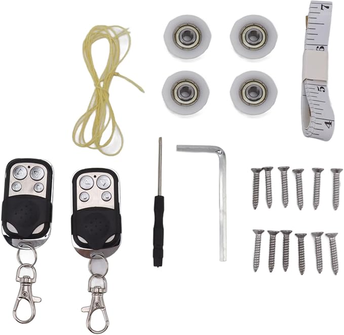 Sorandy Automatic Chicken Coop Door Controller, Electric Chicken Door Actuator Motor Set, IP44 Cage Opener with Timer Light Sensor Remote Control Poultry House Door Actuator Motor Kit (US Plug)