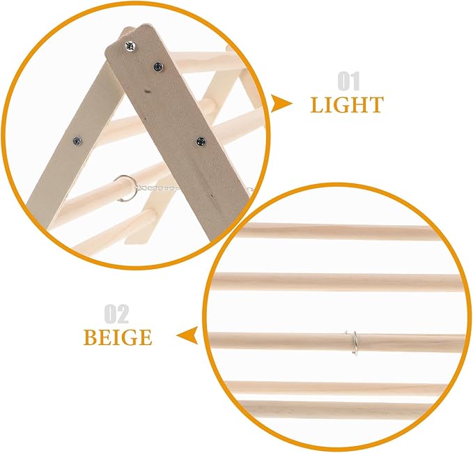 YARNOW Chicken Perch Stand Wooden Roosting Bar for Baby Chicks Detachable Easy Clean Poultry Coop Accessory 14.56X12.59X7.87 Inches