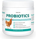 Chicken Probiotic Powder, 300 Billion CFU Multi-Strain Poultry Probiotics for Poultry, Supports Digestive Health Immune Support & Eggshell Quality, Easy Mix Feed Supplement Pullets Layers 8 oz