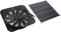 Solar Panel Fan 100W, Weatherproof Exhaust Fan with Metal Protection Mesh for Chicken Coops Greenhouses Sheds, Solar Powered with High Airflow 3000 RPM for Window Exhaust (Black)