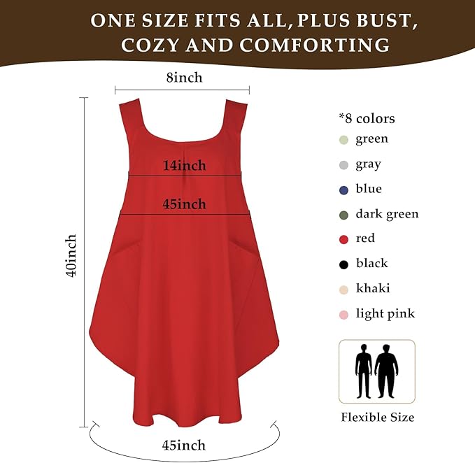 Apron for Women with Pocket Cotton Linen, Japanese Cross Back Apron for Gardening Painting