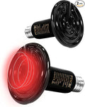 50W Reptile Heat Lamp(2 Packs)-Ceramic Heat Emitter for Reptiles Amphibian Pet Brooders Chicken Incubation, and Terrariums Turtle Lizard Bearded Dragon Snake E26