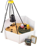 Premier 1 Chick Heat Lamp Brooder Kit | Includes: Heat Lamp + Adjustable Stand, 2 Bulbs, 7 Reuseable Panels, Chick Stand, Waterer, 3 lb Feeder, 10 lbs. Starter Feed | Warms Up to 24 Chicks