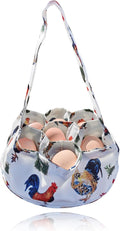 Mini Cushioned Egg Collecting Basket Eggs Gathering Basket with 7 Pouches for Chicken Hense Duck Goose Eggs Housewife Farmhouse Kitchen Home Garden (eggs basket)