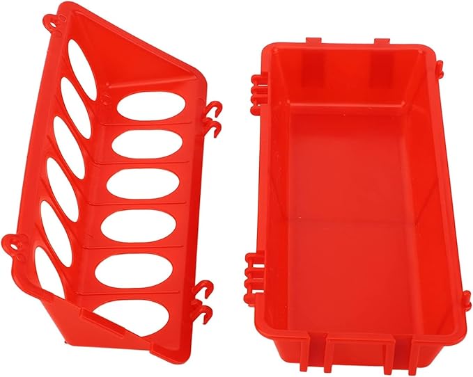 Zerodis Poultry Feeder, 12 Holes Thickened Plastic Feeding Tray for Chicken Duckling Bird Flip Top Multipurpose Poultry Feeder Chick Feeders for Brooder