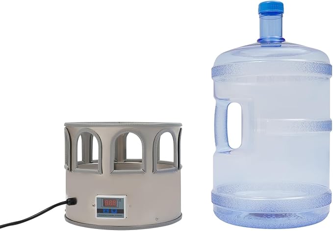Heated Chicken Waterer 5 Gallon Chicken Waterer for Winter Temp Controlling for Chickens Heated Water Bowl for Chickens, Ducks, Pigeons Geese and Chicken Coop with Buckets